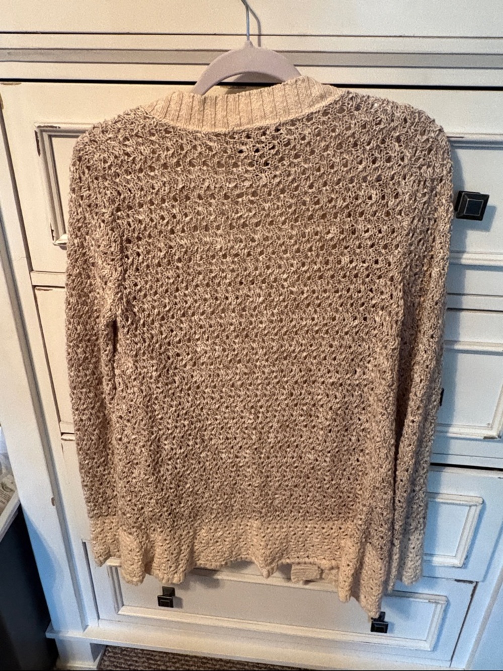 Absolutely Open-Front Cream Knit Cardigan - Picture 3 of 4